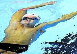 Iván Martínez Sota, en la prueba de 50 espalda.