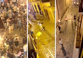 Bufandas rojas y blancas