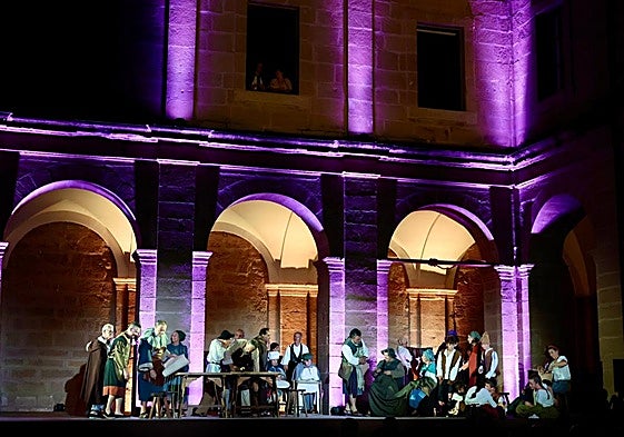 Cuadro de los Milagros del Santo en el estreno de las representaciones.