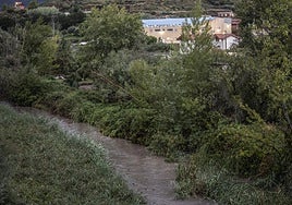 Imagen de archivo de la crecida de un cauce en Ribafrecha, La Rioja.