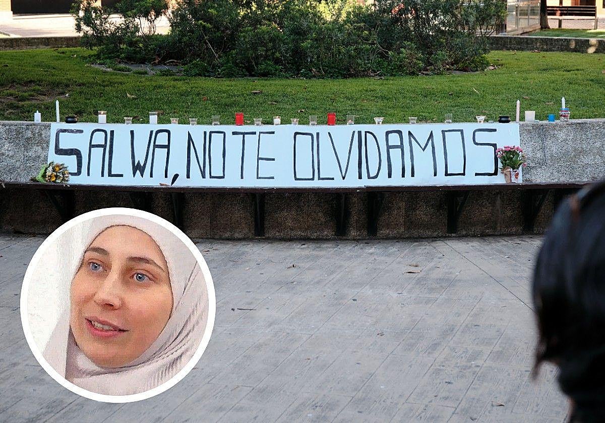 Concentración convocada tras el asesinato de Salwa el 8 de julio de 2023.