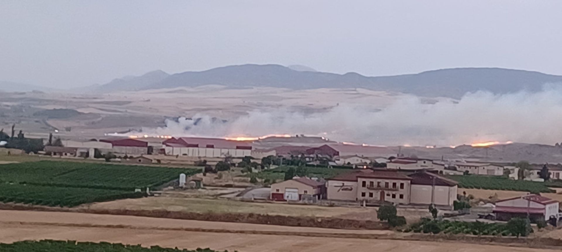 Incendio en Cuzcurrita