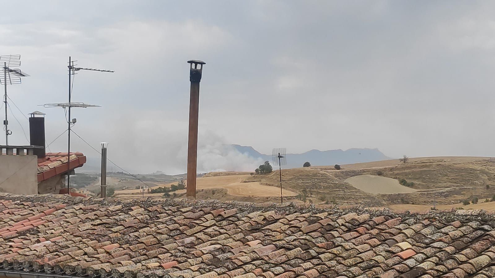 El fuego ha afectado el término municipal de Fonzaleche.