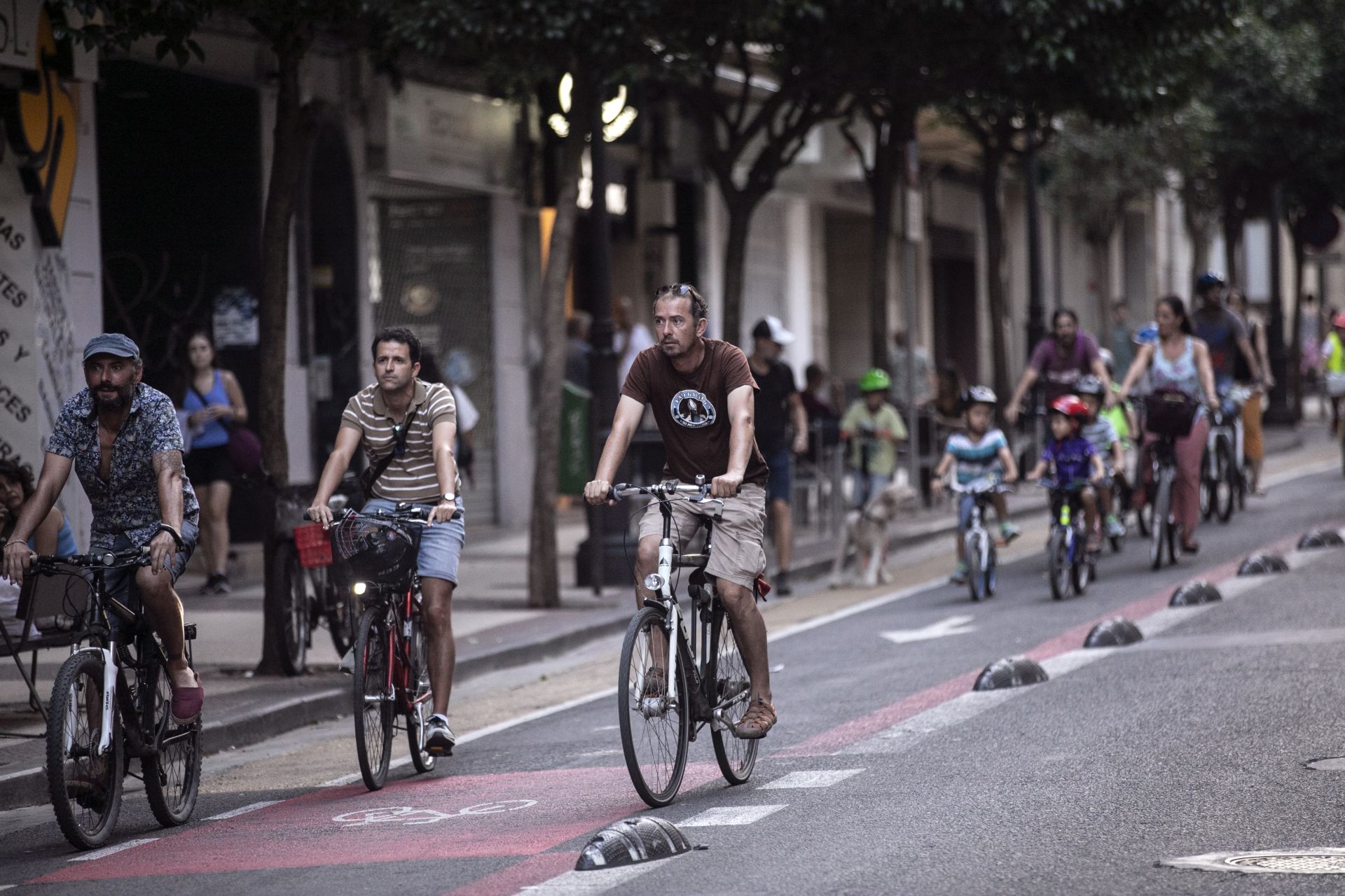 Ciudadanos en bicicleta, en Logroño.