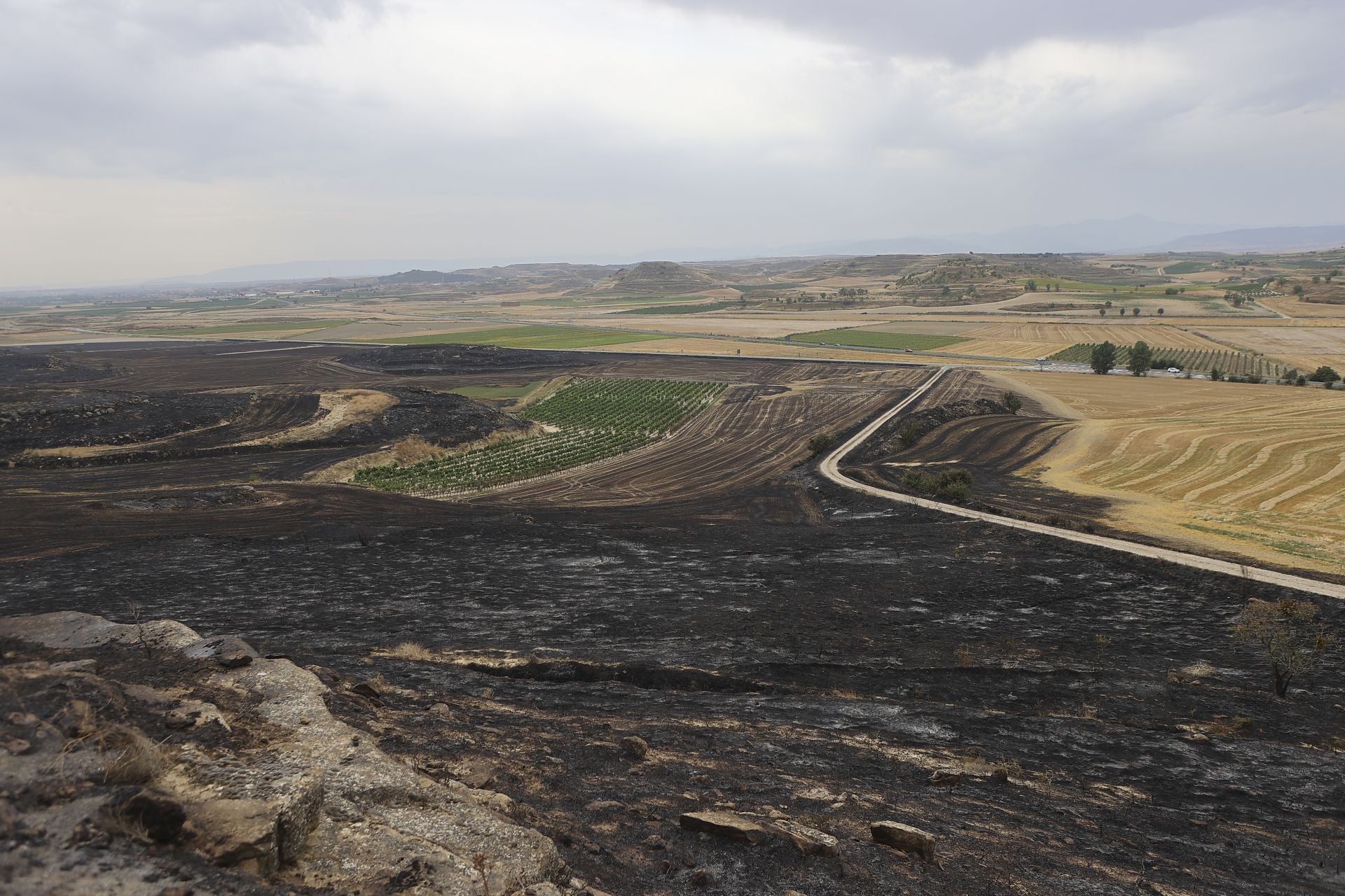 El día después del incendio en Fonzaleche y Gimileo
