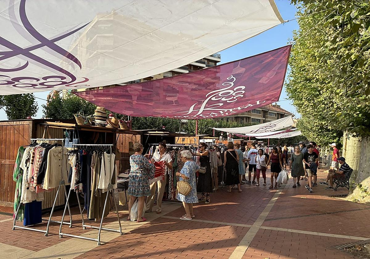 Numerosos vecinos y visitantes se acercaron al inicio de la feria en los Jardines de la Vega, a pesar del calor.
