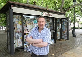 Juanjo Padilla, delante del quiosco de La Glorieta, hace unos días