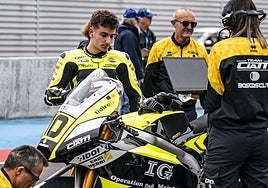 El alfareño Unai Orradre, antes de una carrera.