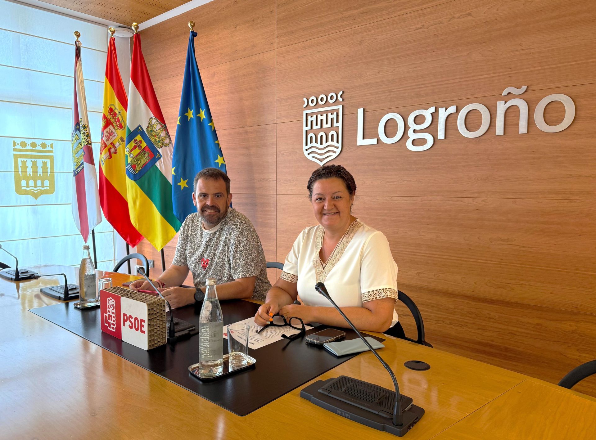 Iván Reinares y Esther Espinosa, este lunes.