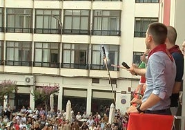 Las fiestas en Nalda comienzan tras el lanzamiento del cohete