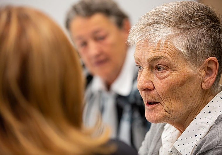 Carmen Chover, en una asamblea sociliasta de marzo de 2025