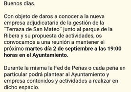 Correo al que ha tenido acceso Antoñanzas.