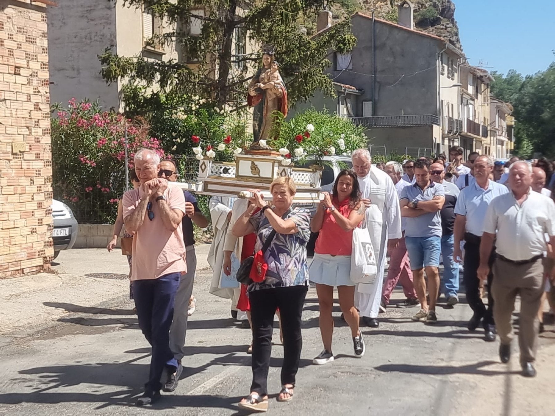 Procesión de la Natividad, ayer en Inestrillas.