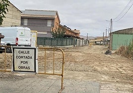 Inicio de las obras en la calle Vega Arriba, de Ochánduri.