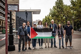 El colectivo riojano de apoyo a Palestina en la rebautizada plaza Palestina Libre
