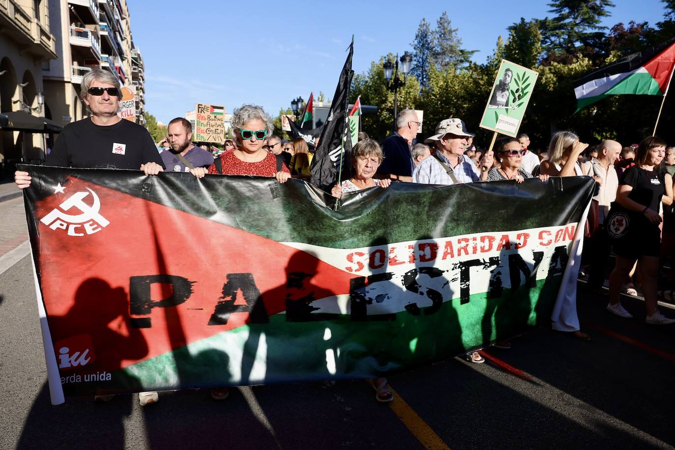 Las imágenes de la movilización logroñesa contra el «genocidio palestino»