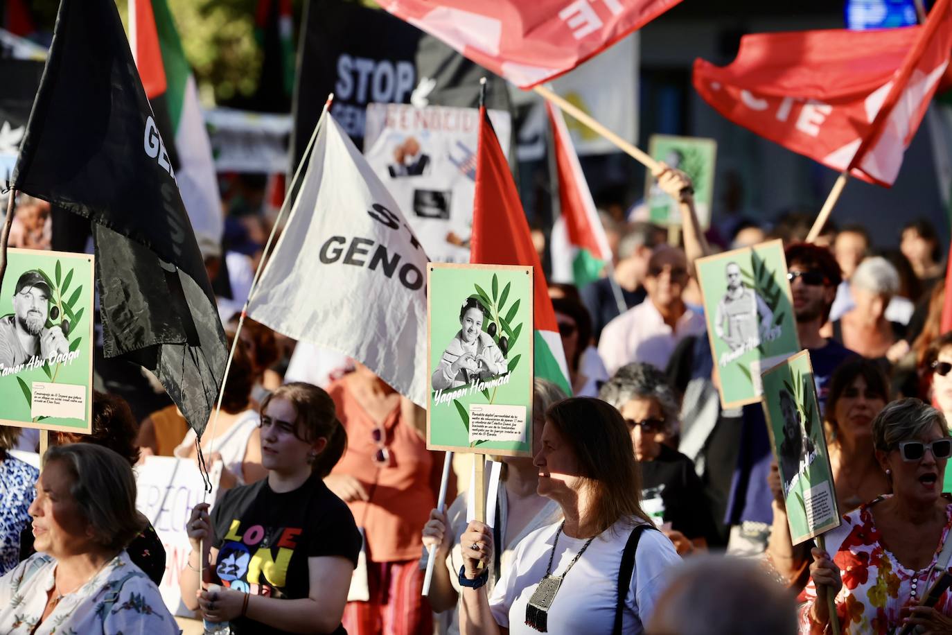 Las imágenes de la movilización logroñesa contra el «genocidio palestino»