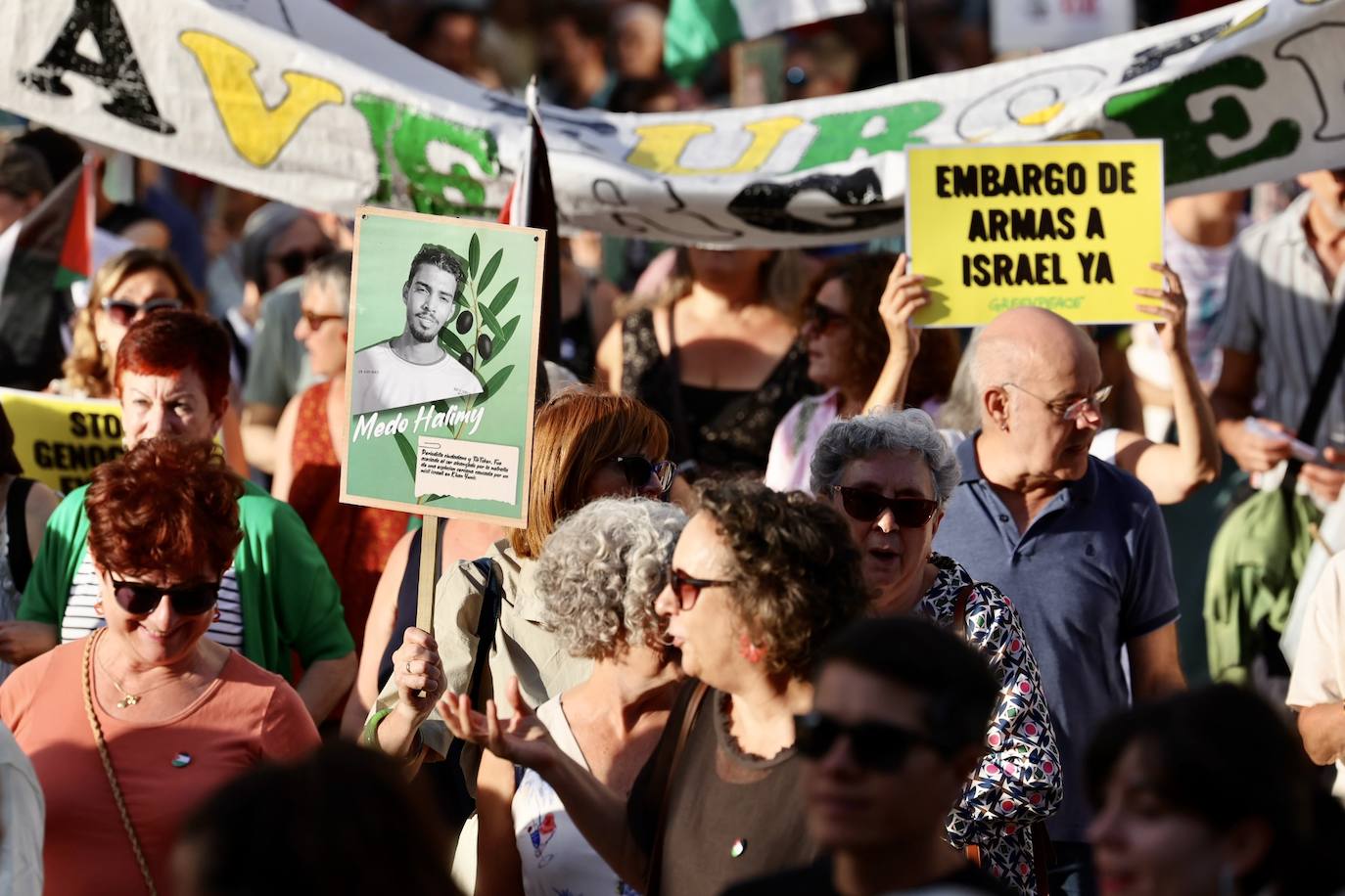 Las imágenes de la movilización logroñesa contra el «genocidio palestino»