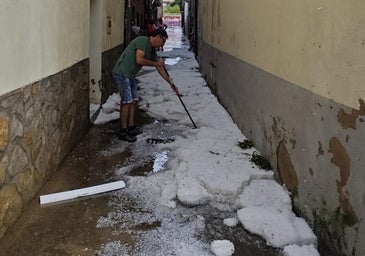 El granizo sorprende a varias localidades riojanas