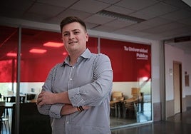 Marcos Latorre, en el Complejo Científico-Tecnológico de la Universidad de La Rioja.