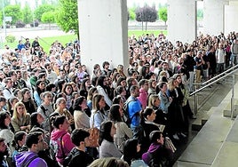 Convocatoria de oposiciones a maestro en Logroño, en una imagen de archivo.