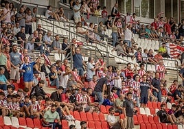 La afición de la SDL, el domingo, en el partio ante el Eibar.