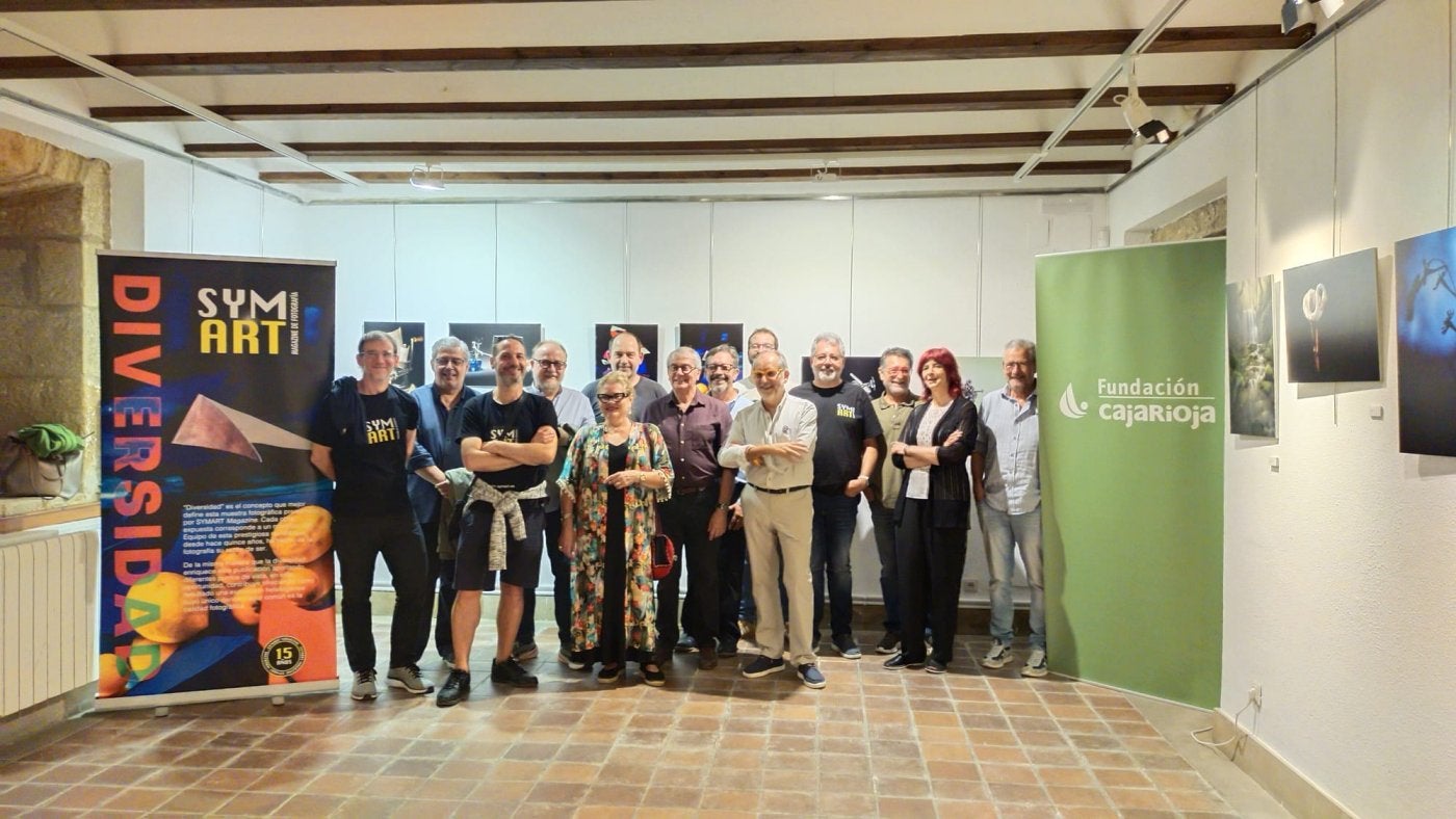 Los autores de la muestra en el espacio Fundación Caja Rioja Haro.