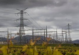 Subestación eléctrica que suministra energía al polígono industrial El Sequero cuya capacidad pide aumentar el Gobierno de La Rioja.