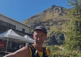 Fernando Magaldi, en el refugio de Bruson.