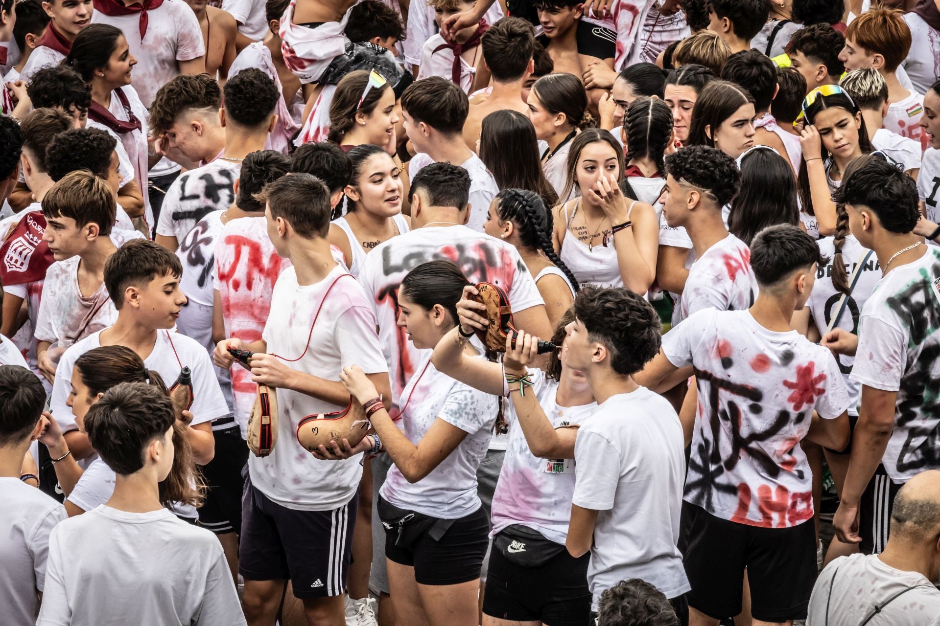 Las imágenes del cohete de San Mateo de Logroño desde la plaza del Ayuntamiento