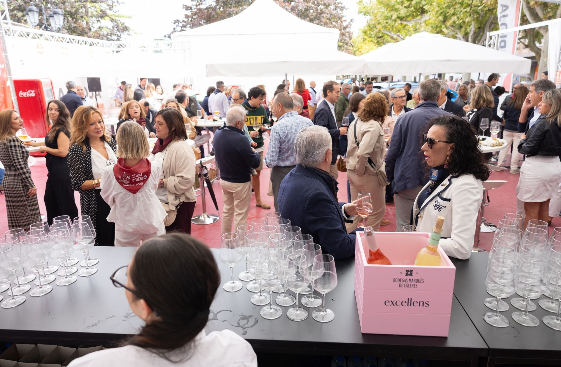 La Terraza, punto de encuentro mateo, a primera hora durante la primera jornada de estos sanmateos. 