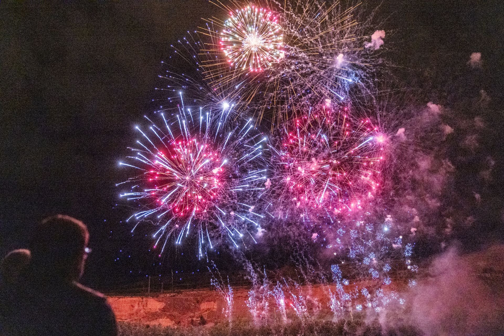 Primera noche de fuegos artificiales de San Mateo