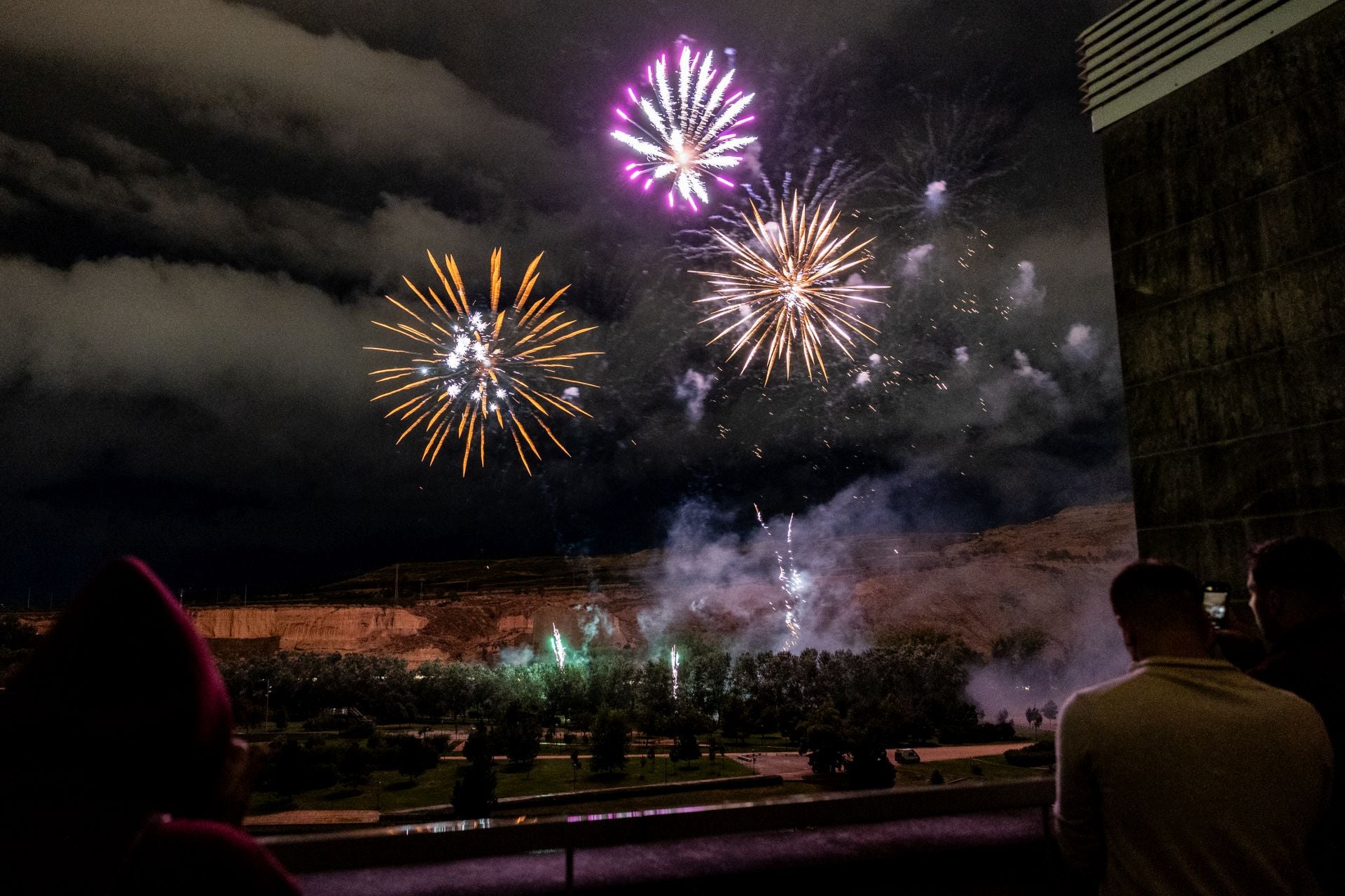 Primera noche de fuegos artificiales de San Mateo