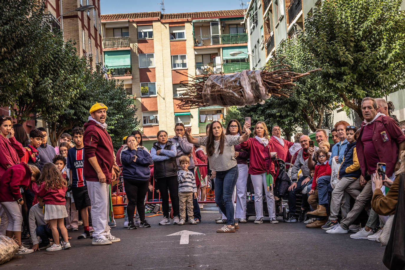 Las imágenes del concurso de lanzamiento de gavillas