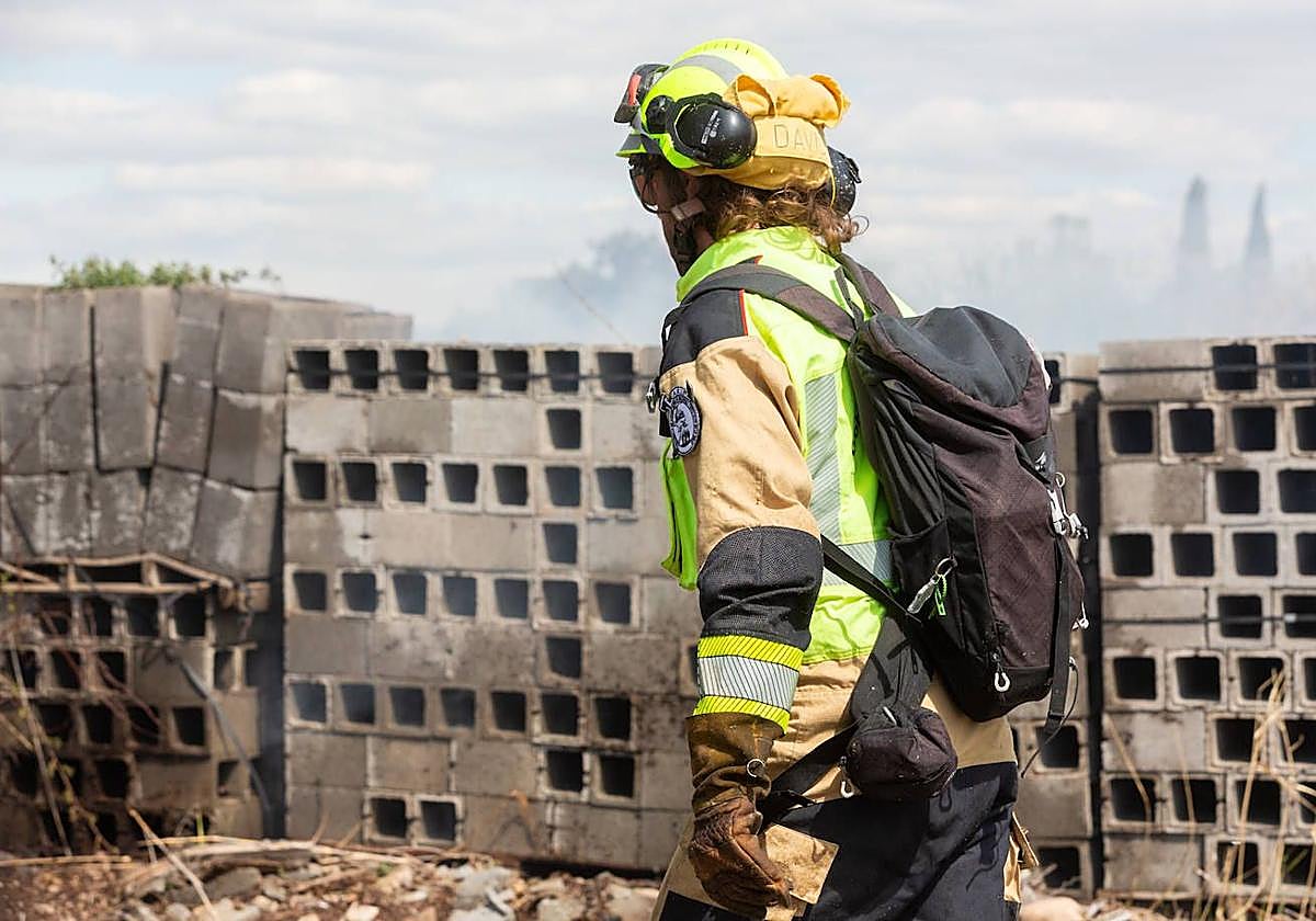 Las llamas calcinan 5.000 metros cuadrados de terreno agrario y ribazo en Alberite