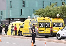 Los servicios de emergencia, en el lugar de los hechos en 2023.