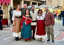El equipo de Gobierno de Villamediana, caracterizado.