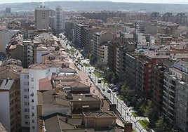 Vista aérea de la Gran Vía de Logroño