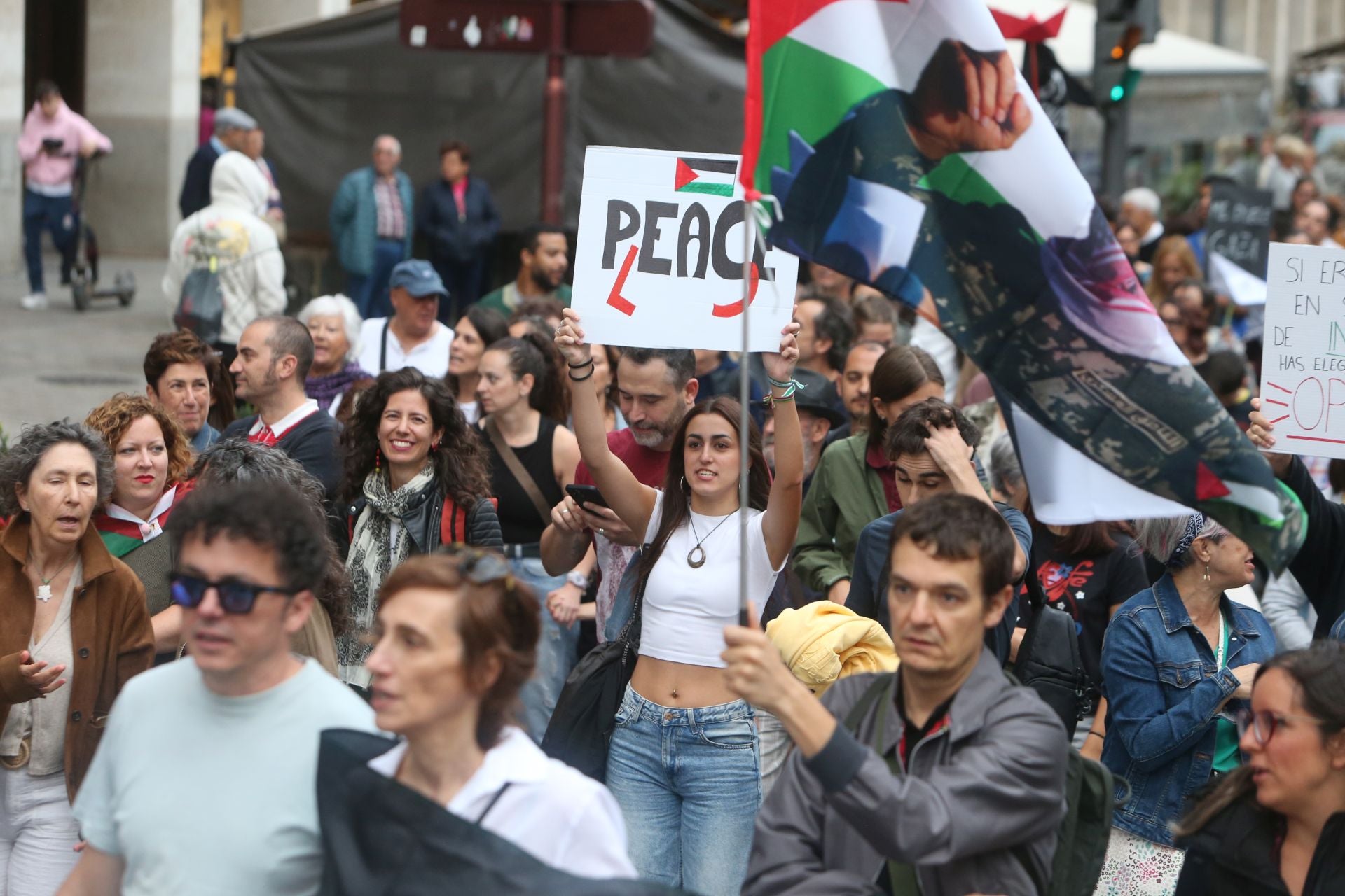 Manifestación de Logroño contra la guerra en Palestina