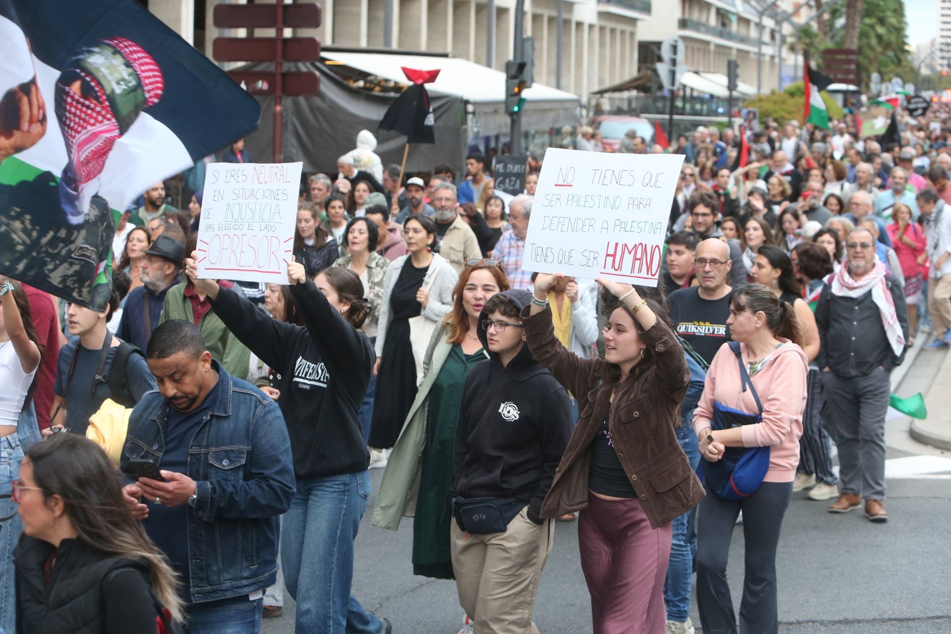 Manifestación de Logroño contra la guerra en Palestina