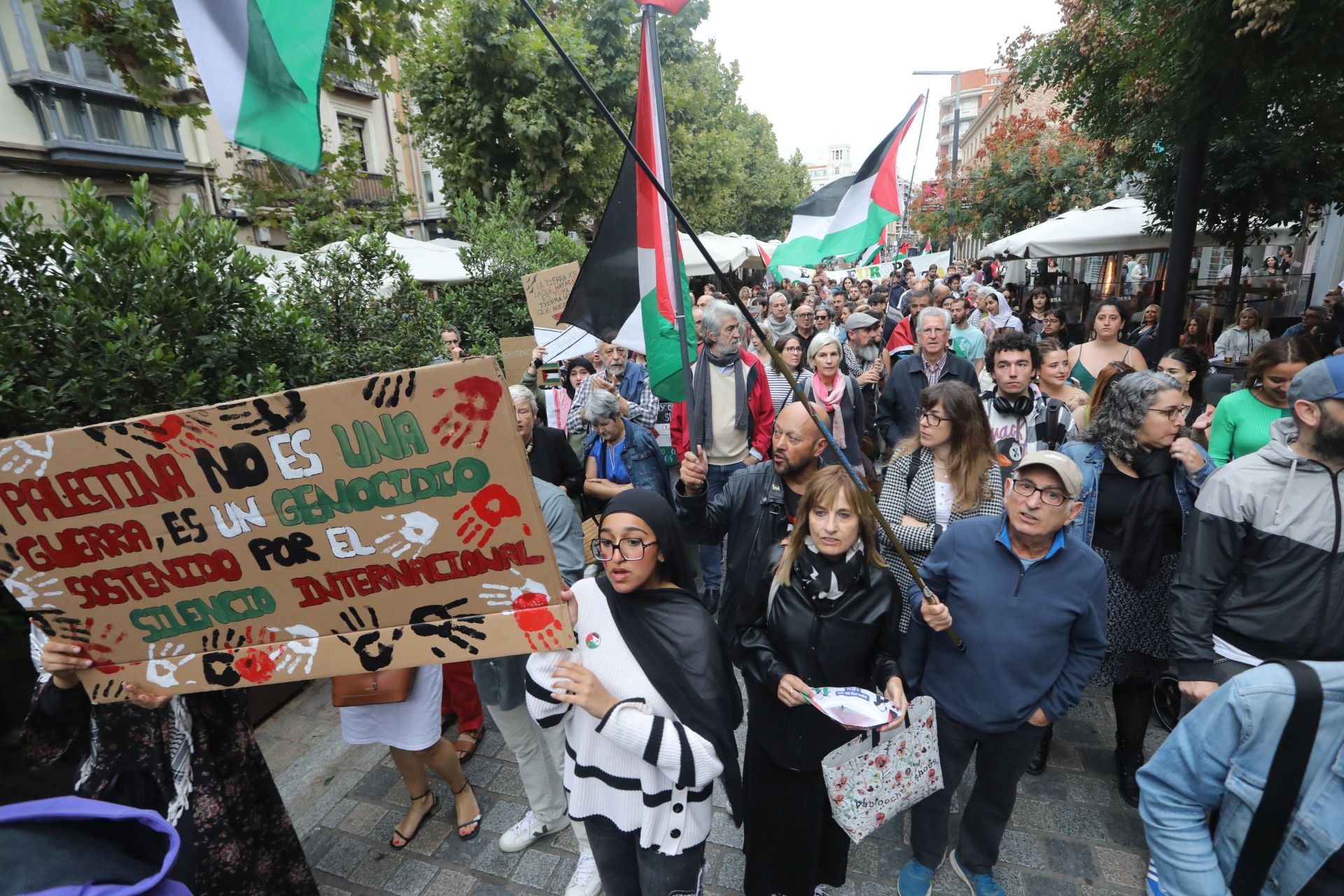Manifestación de Logroño contra la guerra en Palestina