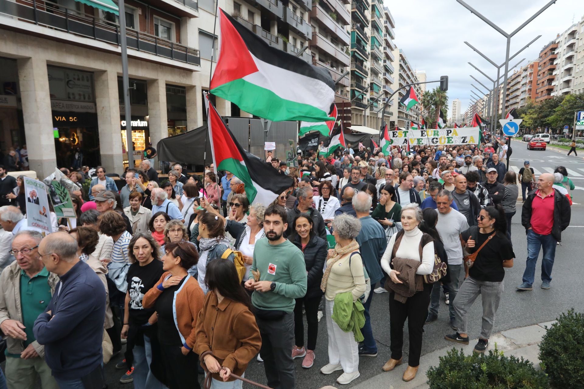 Manifestación de Logroño contra la guerra en Palestina