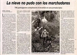 Nieve y frío en la Marcha de Hoyos de Iregua