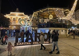 Imagen de archivo de las luces de Navidad en Haro.
