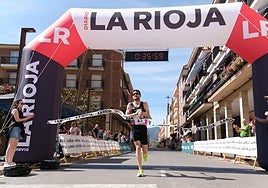 Nacho García Ramón, en la Media Maratón de La Rioja.