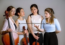 Moser String Quartet, con Patricia Muro a la derecha.