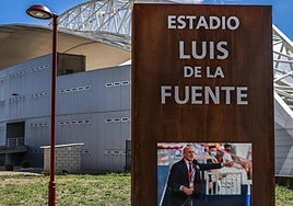 El estadio municipoal Luis de la Fuente, en Haro.