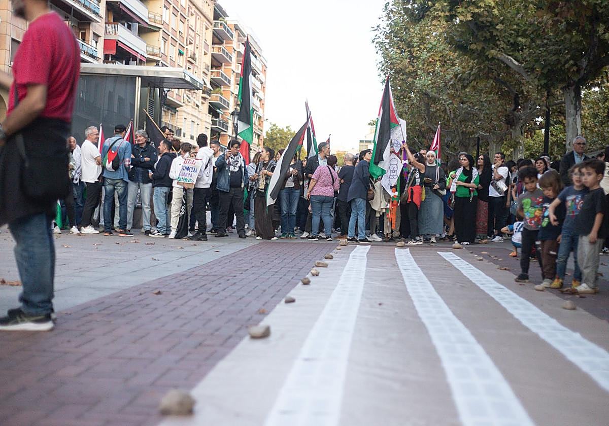 Protesta en Logroño contra la masacre en Gaza