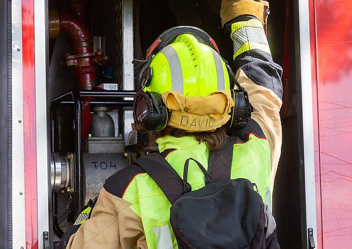 Un bombero en una imagen de archivo.