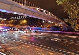 Lugar en el que se produjo el atropello, minutos después del suceso.